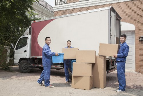 Moving van and boxes for a UK man and van service