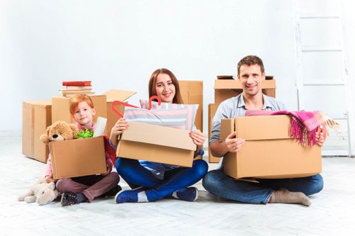Moving van loading household items for a local Beckenham move