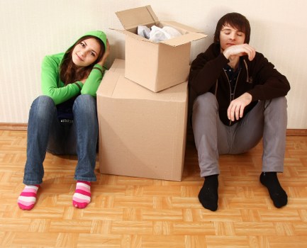 Packed boxes and furniture ready for transport in a Beckenham property