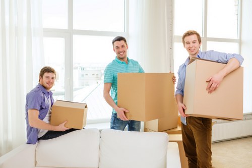 Moving checklist and prepared boxes for a house removal in Beckenham