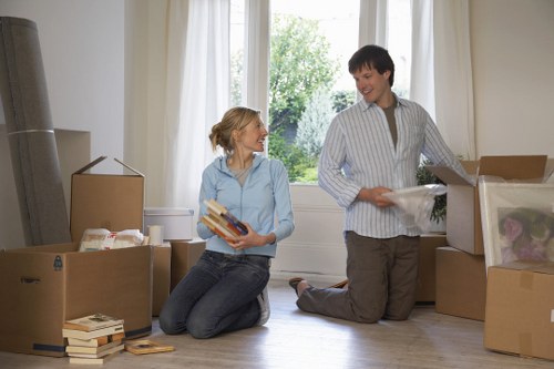 Local removals team loading items in a Beckenham street