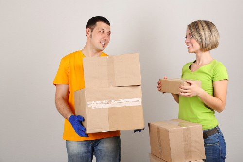 Professional movers handling a local relocation with care